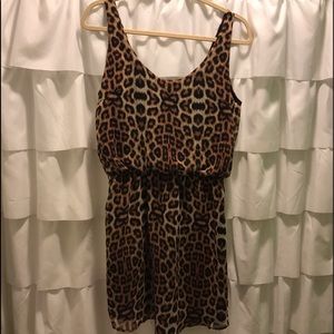 Leopard print eight sixty tank style dress