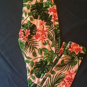 OS LulaRoe Leggings (Pink Hawaiian)
