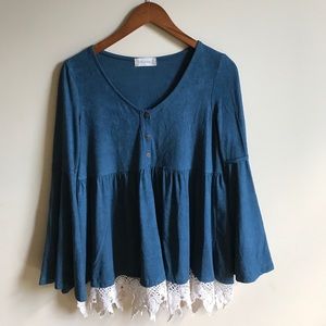 bohemian velvet top