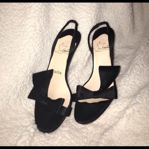 Satin bow Louboutins-Authentic