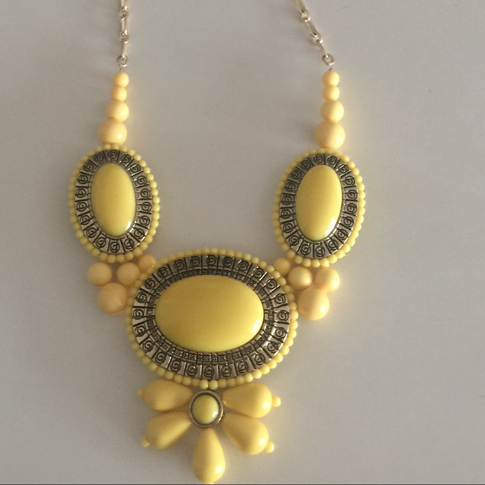 Sunshine Resin Statement Necklace - image 1