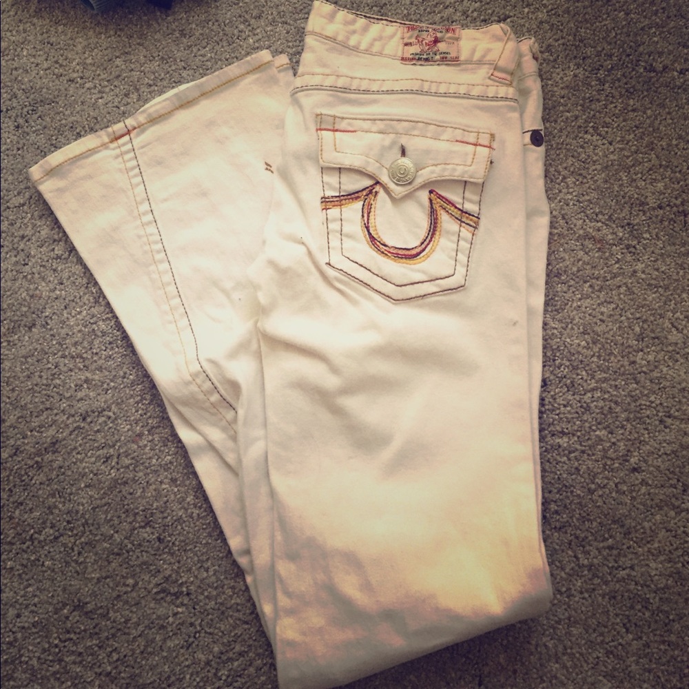 True Religion white jeans