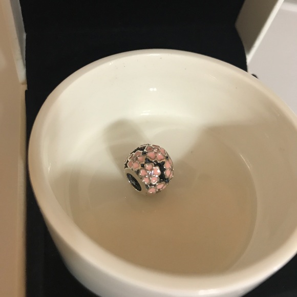 Pandora Jewelry - Pandora pink flower charm silver