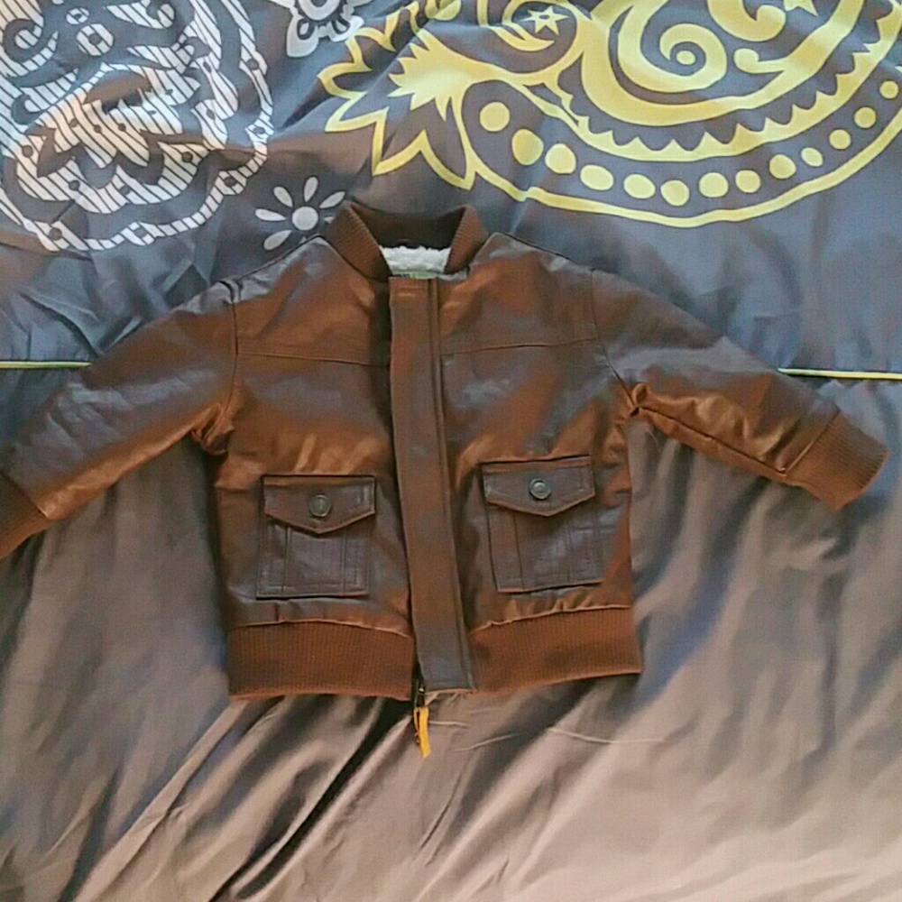 Oshkosh leather bomber