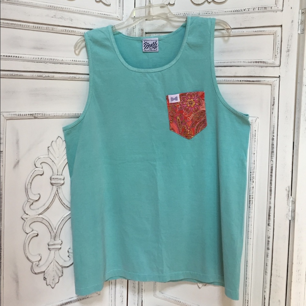 Fraternity Collection Tank Top with Paisley Pocket