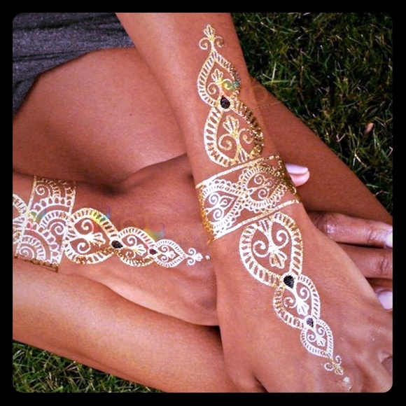 🆕️METALLIC JEWELRY TATTOOS - Picture 1 of 4