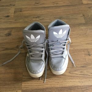 Adidas gray high tops