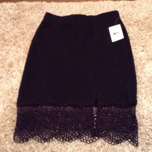 Free People skirt w/ lace/crochet detail on bottom