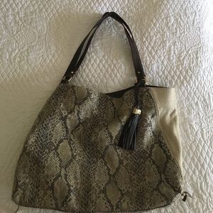 Snakeskin tote