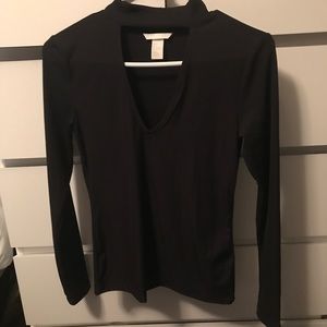 black cutout turtleneck