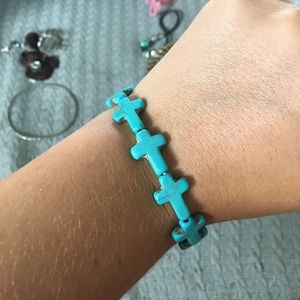 Turquoise Cross Bracelet