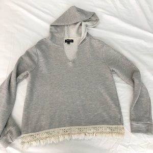 Gray cropped sweatshirt