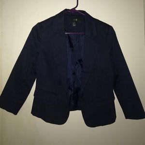Navy Blue Cropped Blazer