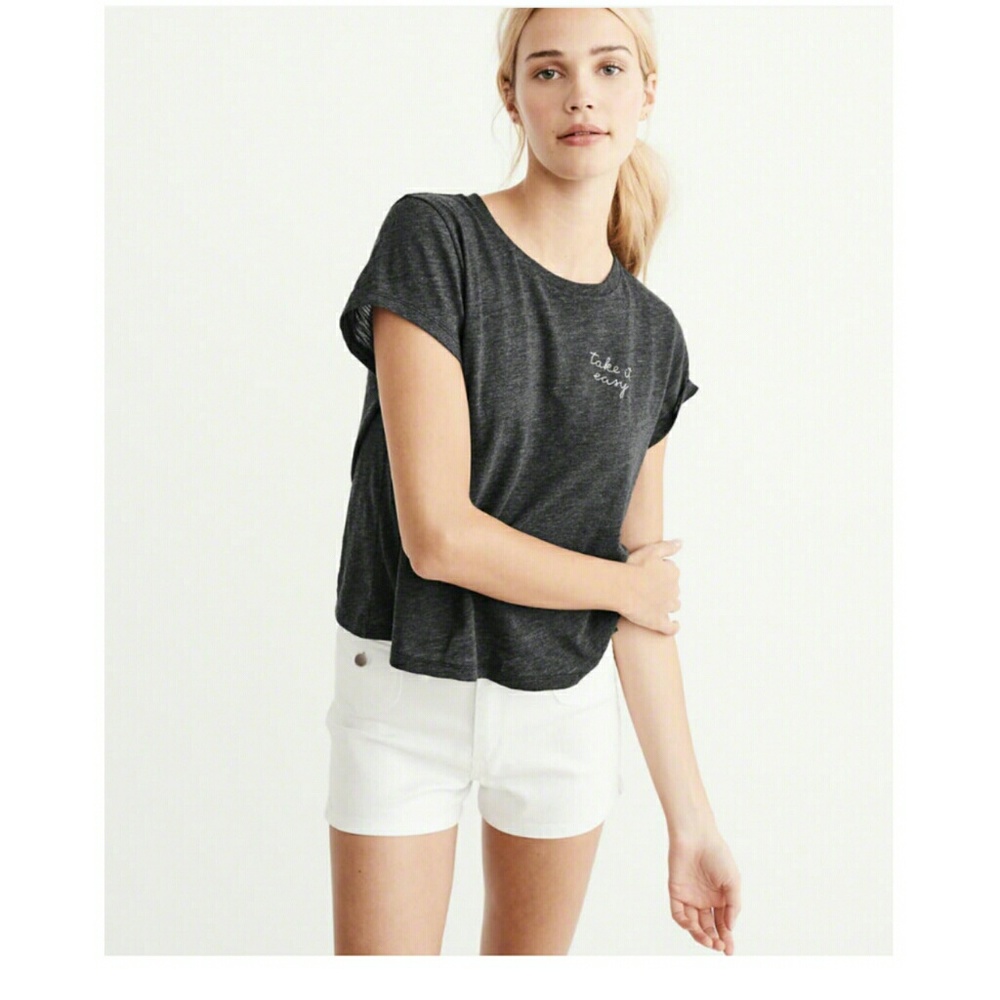 NWT A&F Stitched Tee