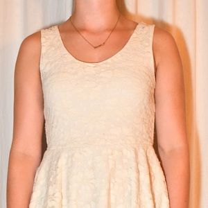 Ivory Lace Peplum Tank