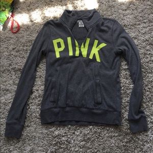 Victoria's Secret pink quarter zip sweatshirt