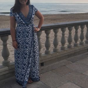 Lulu's Floral Wrap Maxi Dress