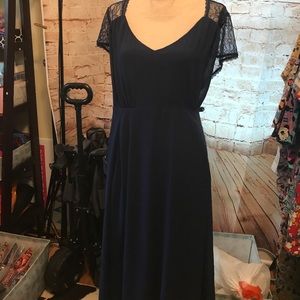 Navy Blue Dress Knee/Shin Length