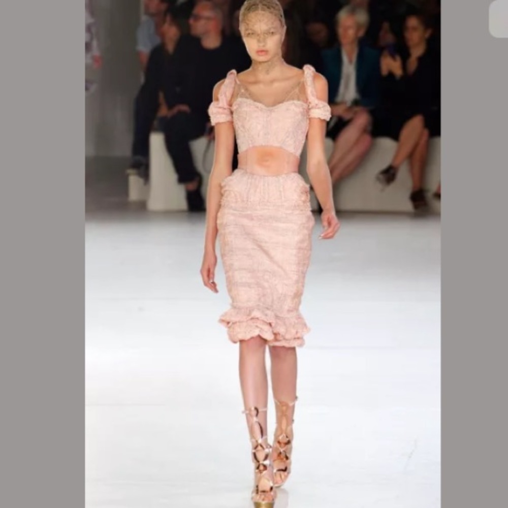 ALEXANDER MCQUEEN S/S 2012 Runway Dress 42 IT sz 4
