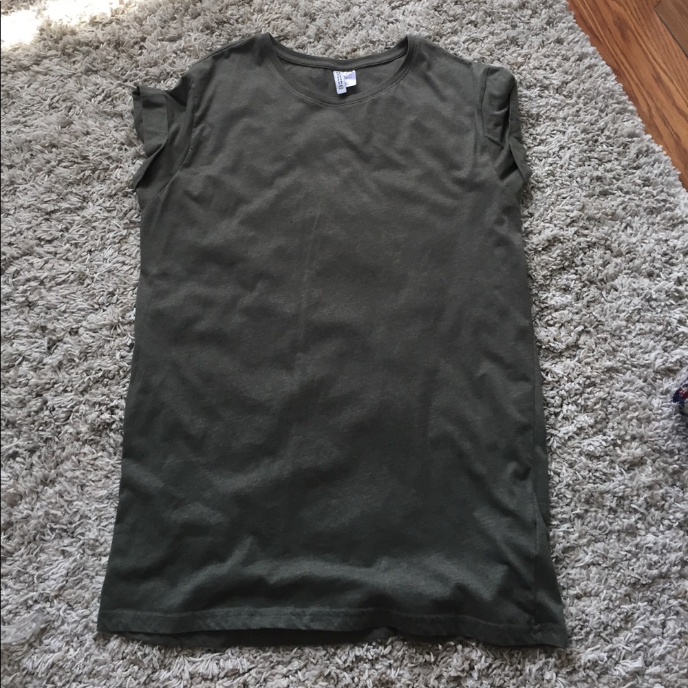 Army green tshirt dress