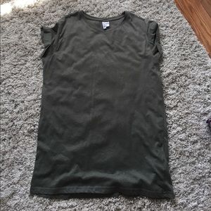 Army green tshirt dress