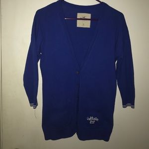 Bright Blue Hollister Cardigan