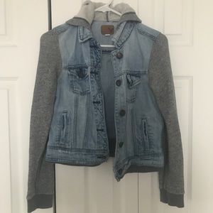 American Eagle Denim/Sweatshirt Jacket