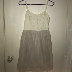 Off-White and Champagne AEO Dress