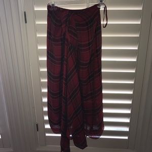 Lauren Ralph Lauren Red Plaid tie Skirt