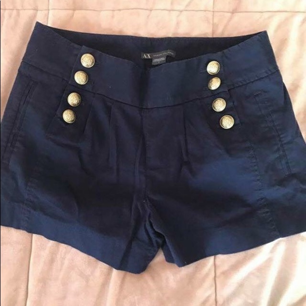 Armani Exchange Navy Shorts