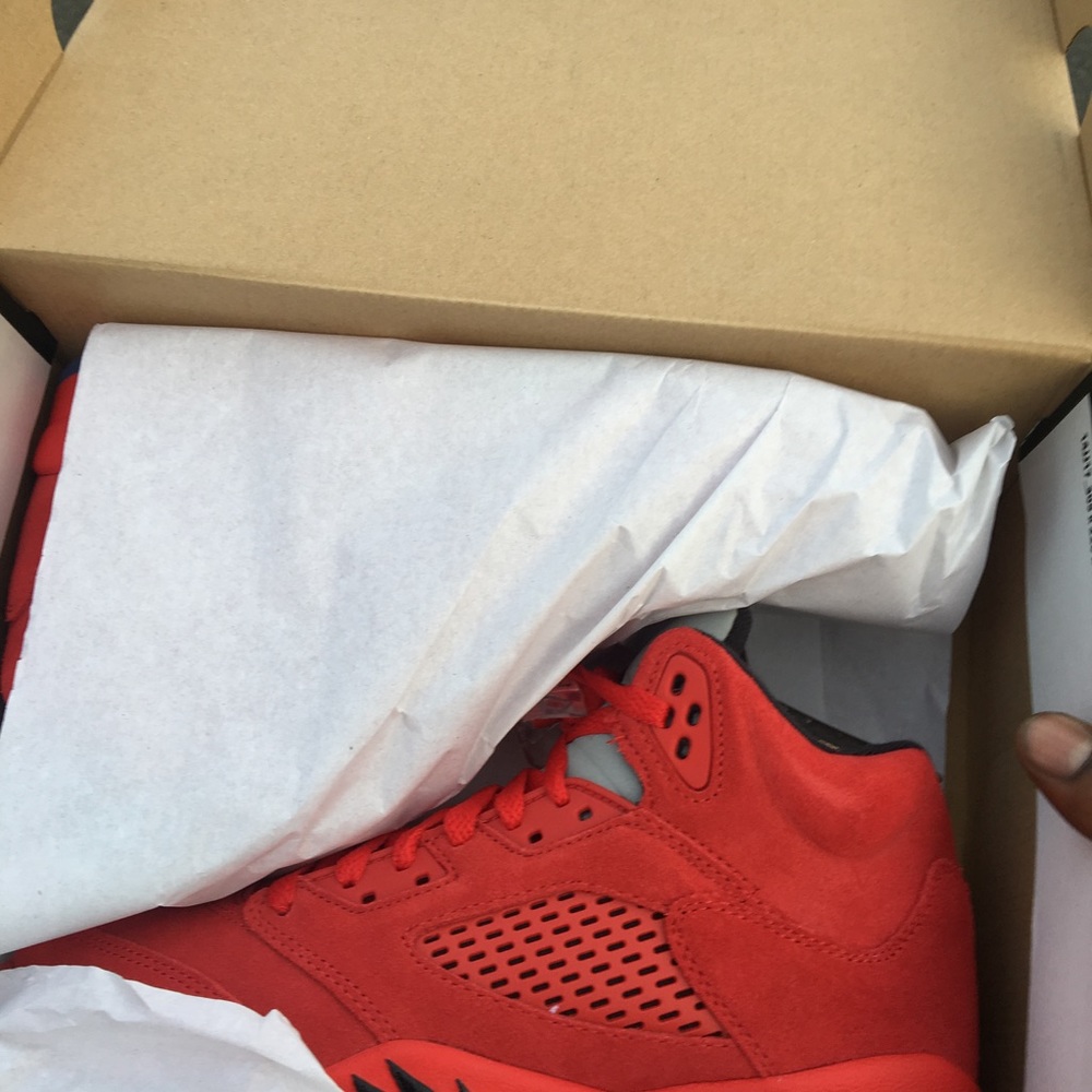 Fire Red Jordan 5's