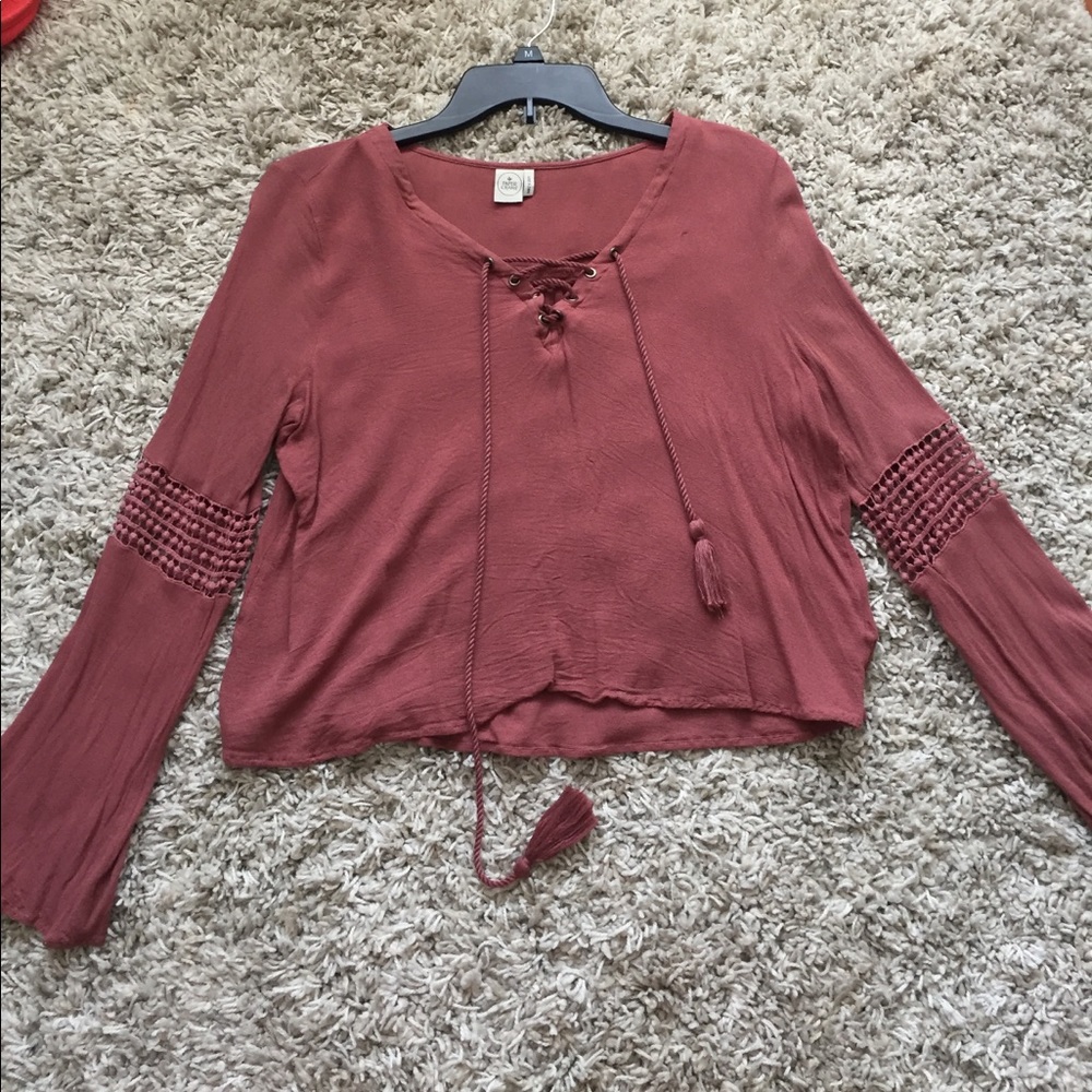 Pink long sleeve shirt