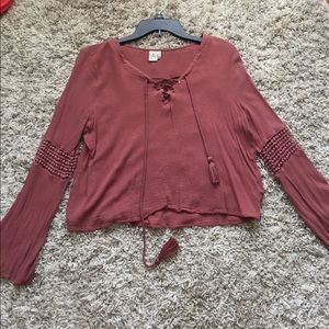 Pink long sleeve shirt