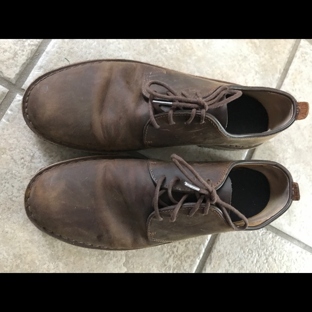 Brown leather men's shoes size 10