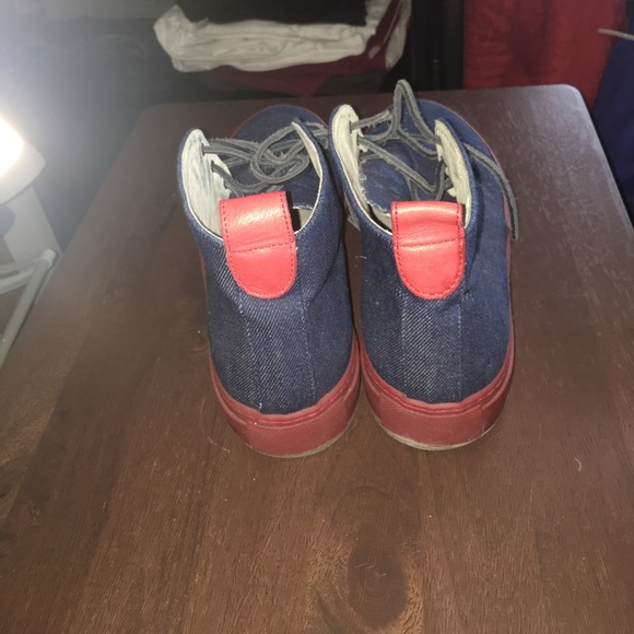 Del toro denim/red sole chukka