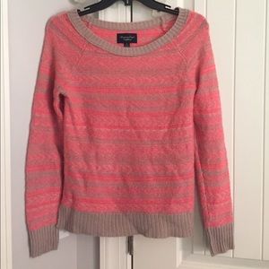 ☀️5/25☀️Pink and Tan Sweater