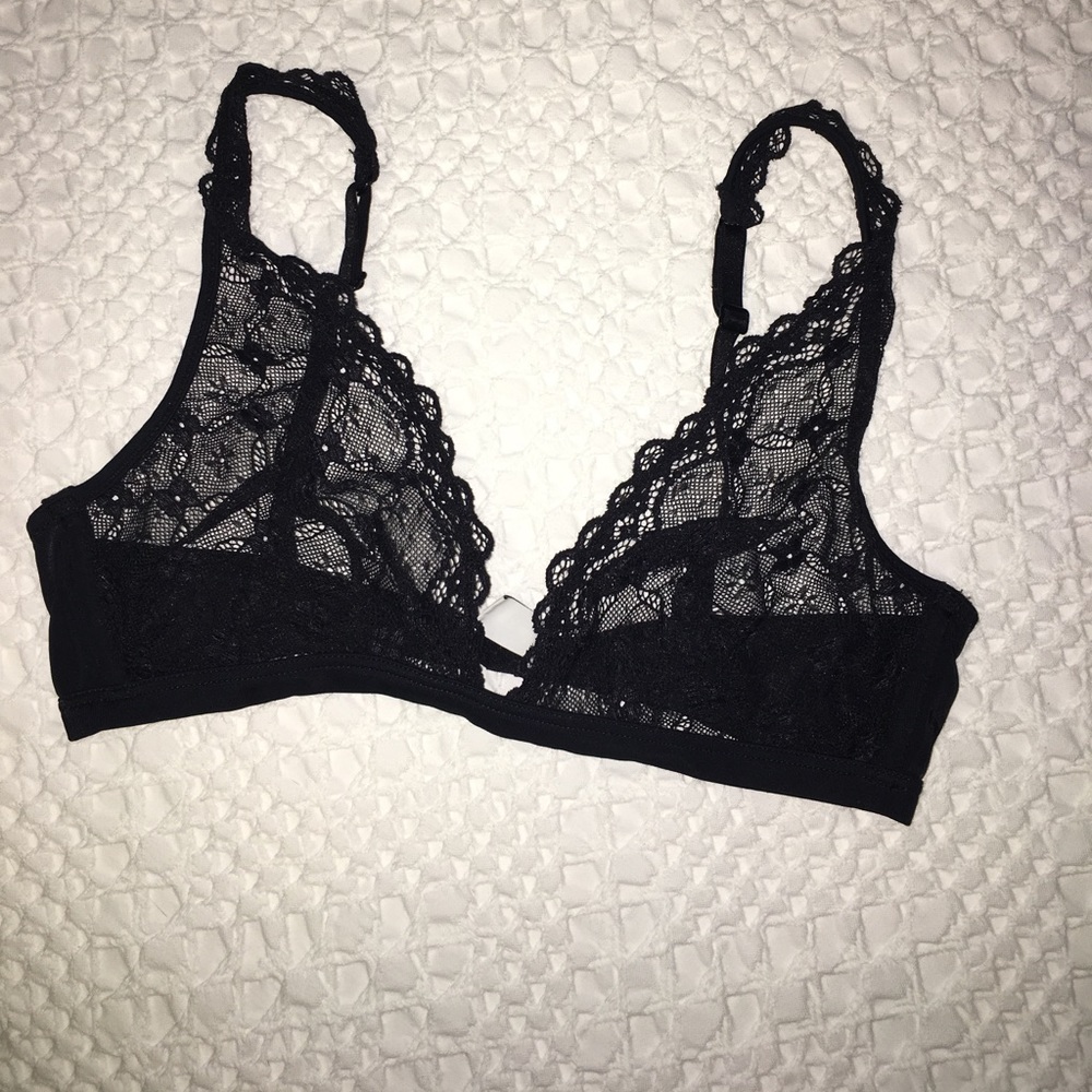 Black lace bralette