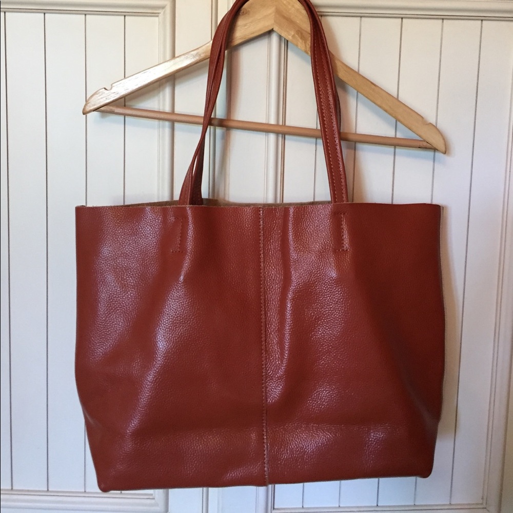 Brand new!!! Brown leather tote bag