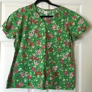 Peace &a Snowflakes Scrub