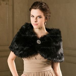 Black Faux Fur Wrap~ Chic and Stylish!