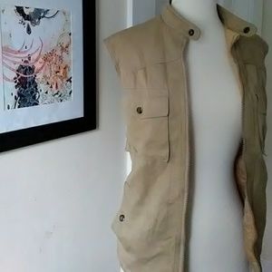 Vintage Quilted Khaki Vest