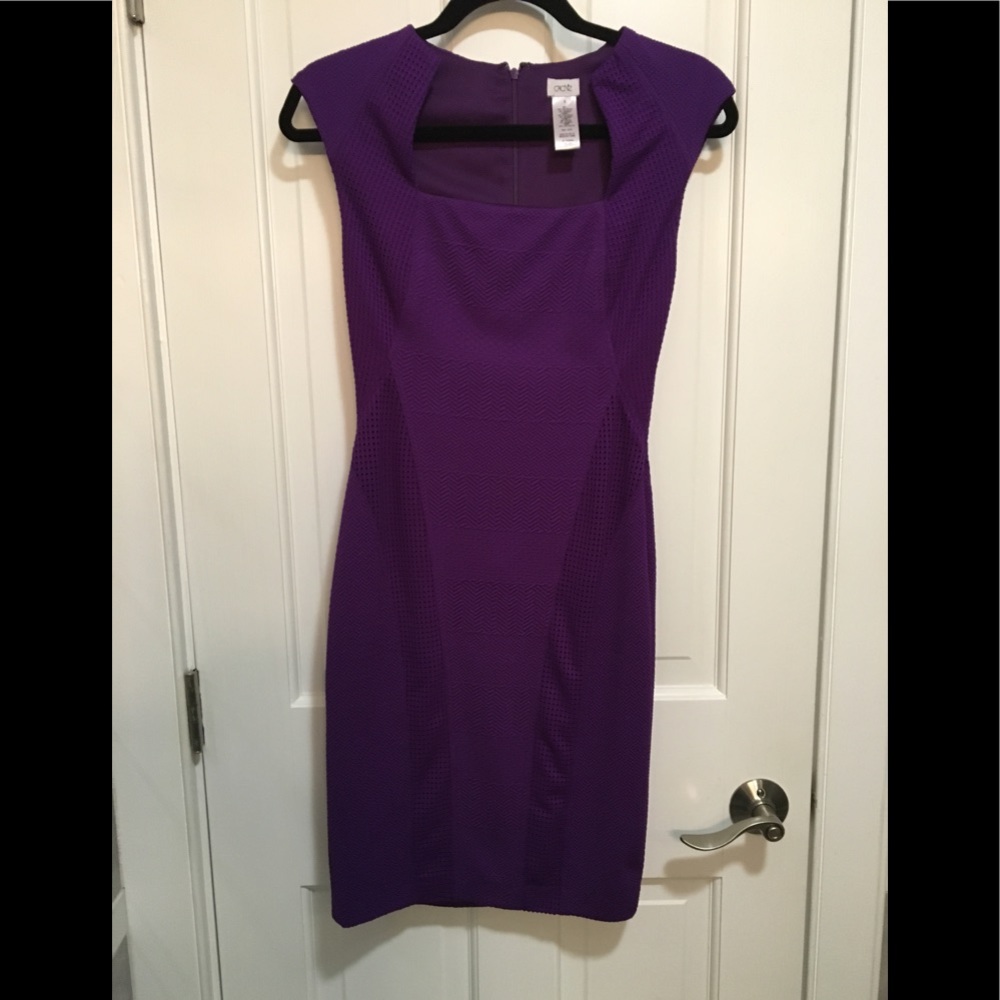 Textured Purple Cache Dress