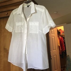 Beautiful white linen blouse