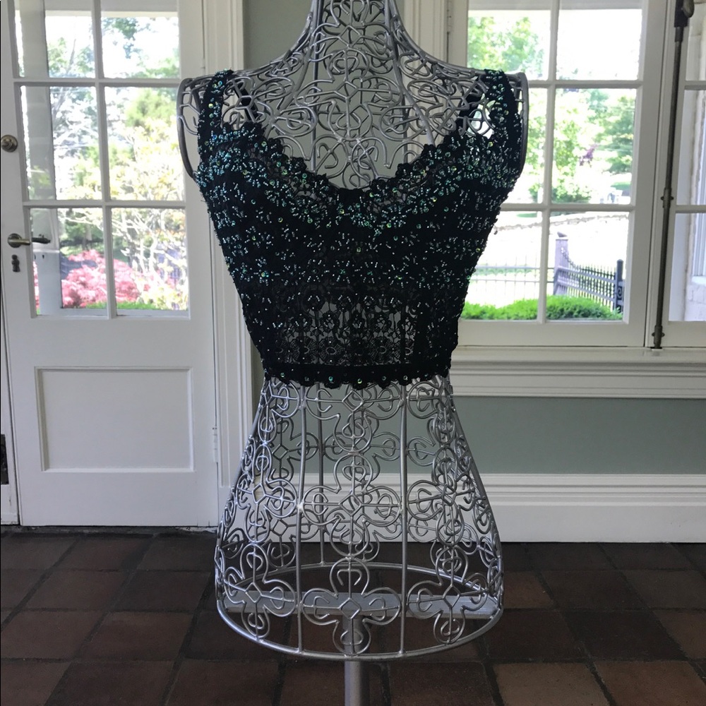 Black beaded bralette