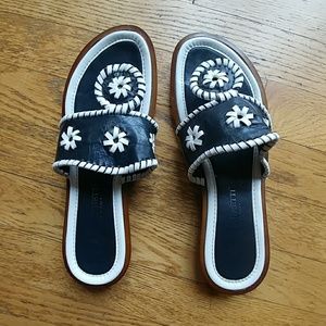 Navy sandals