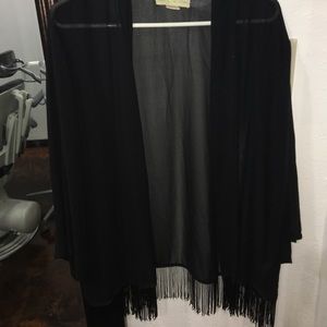 Sheer Kimono with fringe