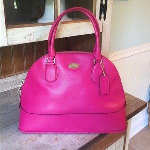 Pink Coach Dome satchel purse