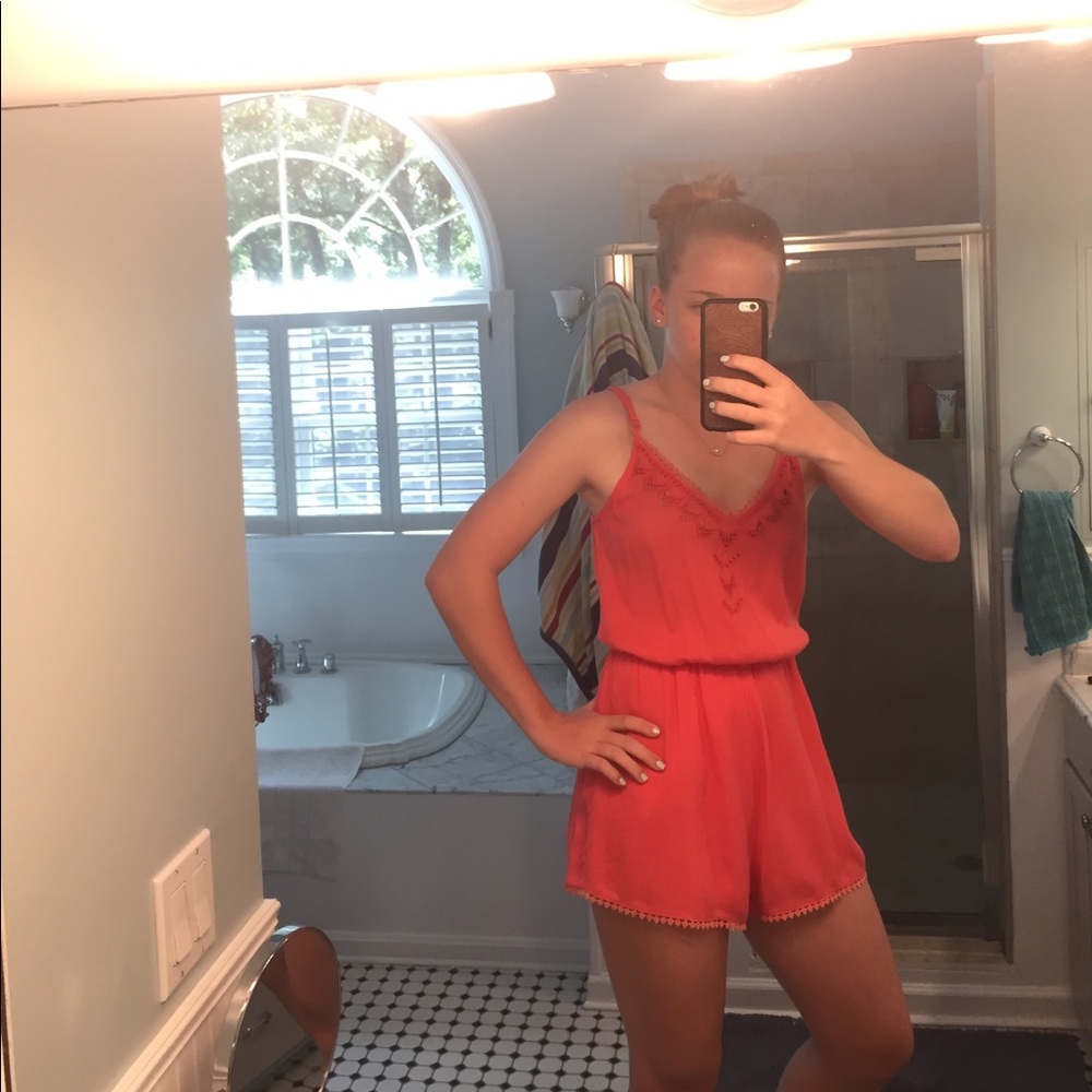 Nordstrom coral romper
