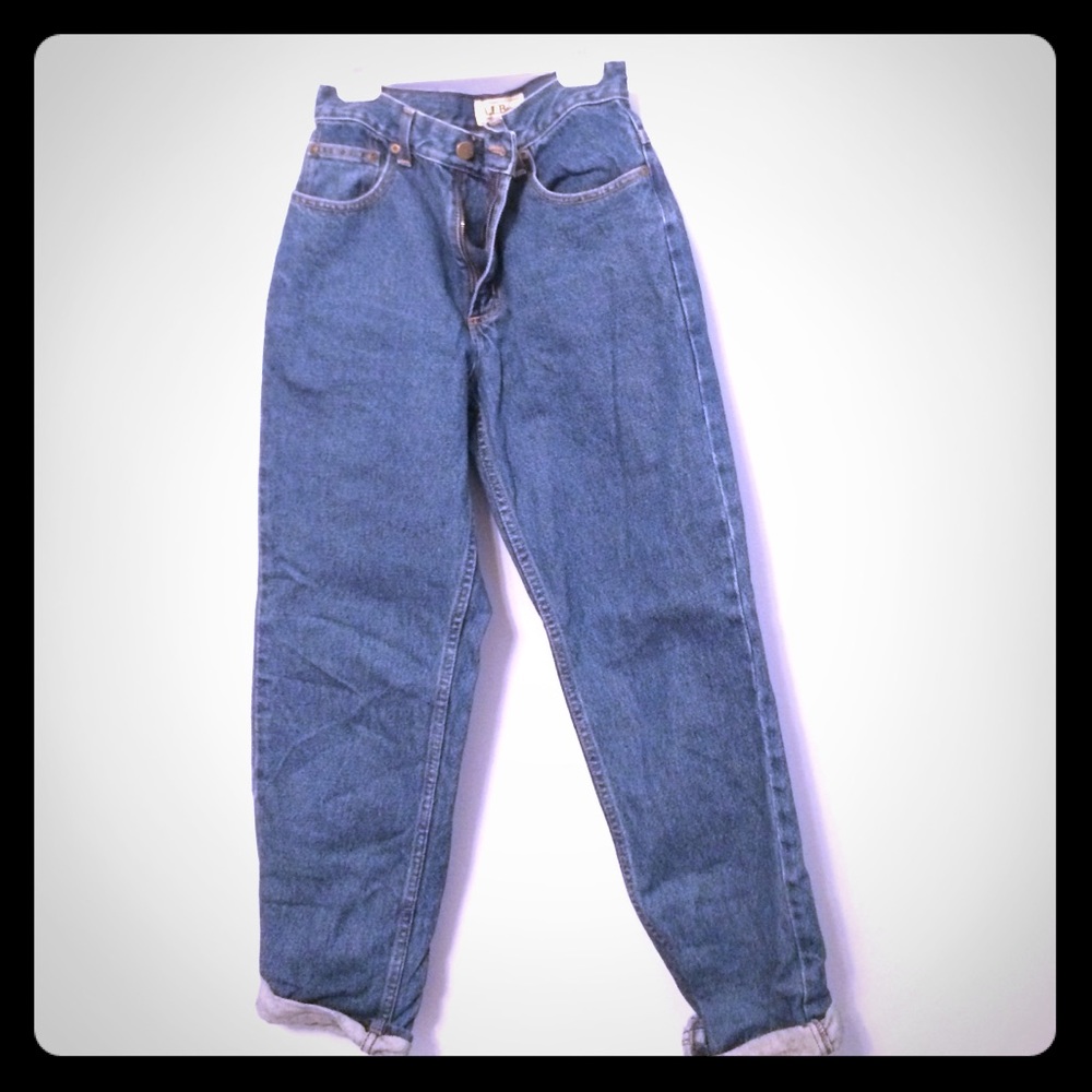 LLBean high waist mom jean