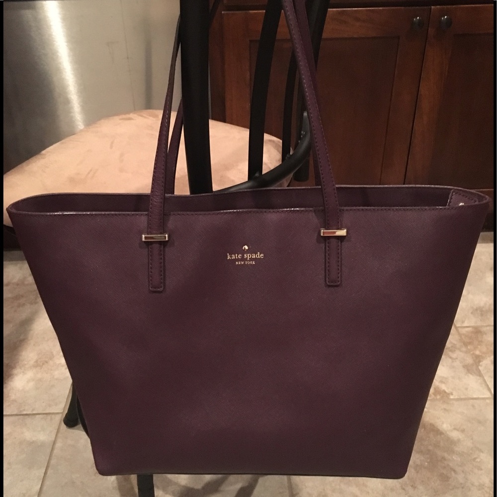 Burgundy Kate Spade Medium Tote Handbag